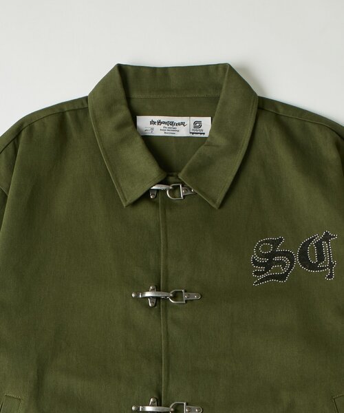 WHO'S WHO gallery（フーズフーギャラリー）の「【UNISEX】Sourcreamファイヤーマンシャツブルゾン（ブルゾン・レディース・ブラック/ライトグレー/カーキ・FREE）」の17枚目の写真