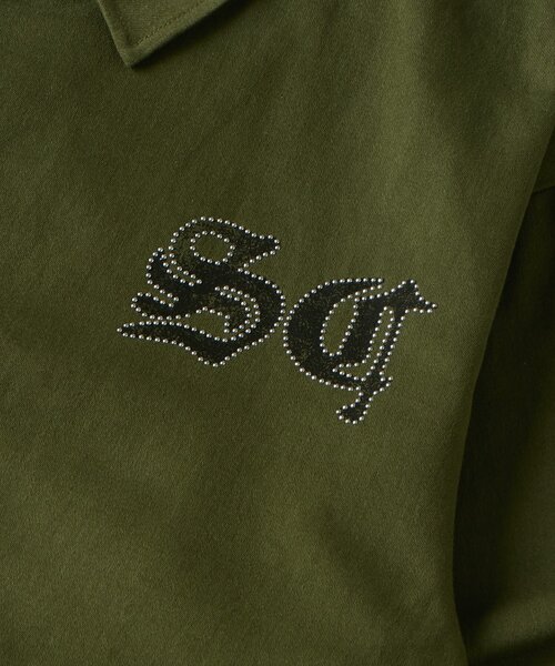 WHO'S WHO gallery（フーズフーギャラリー）の「【UNISEX】Sourcreamファイヤーマンシャツブルゾン（ブルゾン・レディース・ブラック/ライトグレー/カーキ・FREE）」の18枚目の写真