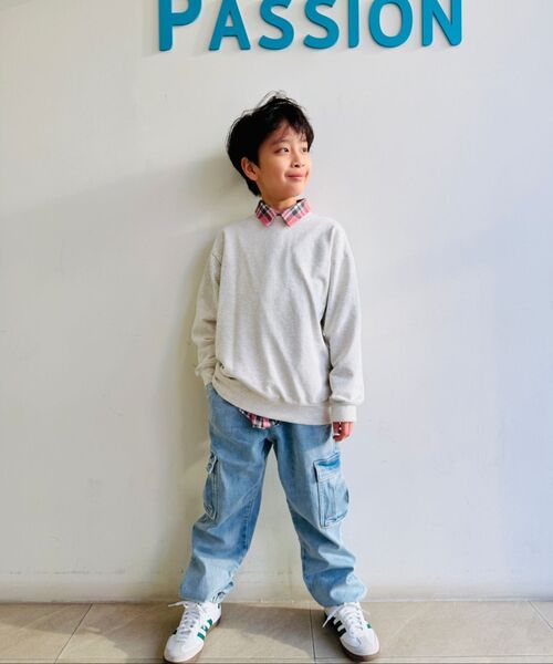 MUSINSA STANDARD KIDS（ムシンサスタンダードキッズ）の「オーバーサイズスウェットシャツ [オートミール]（スウェット・レディース・その他・100/140/110/120/130/150/160）」の8枚目の写真