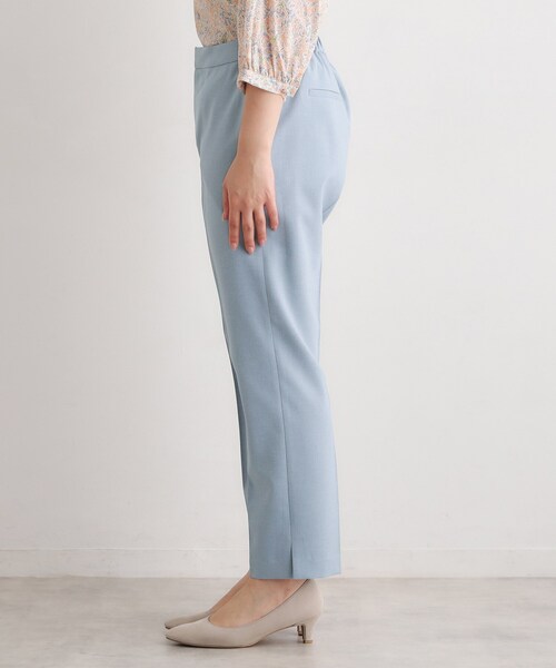 LAURA ASHLEY(ローラアシュレイ)の「【洗える/ウエストゴム仕様/裾スリットあり】クロップドパンツ(その他パンツ・レディース・ネイビー/サックスブルー・40/38)」の12枚目の写真