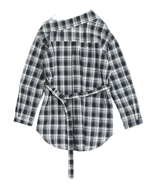ANAP（アナップ）の「タンクドッキングチェックシャツミニワンピース（ワンピース・レディース・ブラック/ライトブルー・F）」の19枚目の写真