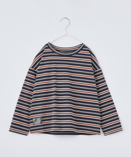 THE SHOP TK （ザ ショップ ティーケー ）の「【110-160】マルチボーダーロンT（Tシャツ/カットソー・キッズ・ネイビー系2/アイボリー系2・12/11/16/15 /14/13）」の3枚目の写真