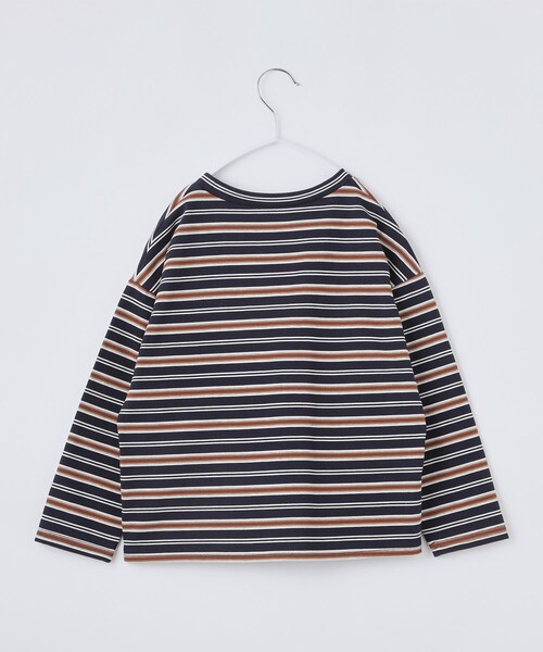 THE SHOP TK （ザ ショップ ティーケー ）の「【110-160】マルチボーダーロンT（Tシャツ/カットソー・キッズ・ネイビー系2/アイボリー系2・12/11/16/15 /14/13）」の4枚目の写真