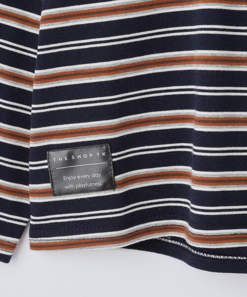 THE SHOP TK （ザ ショップ ティーケー ）の「【110-160】マルチボーダーロンT（Tシャツ/カットソー・キッズ・ネイビー系2/アイボリー系2・12/11/16/15 /14/13）」の8枚目の写真