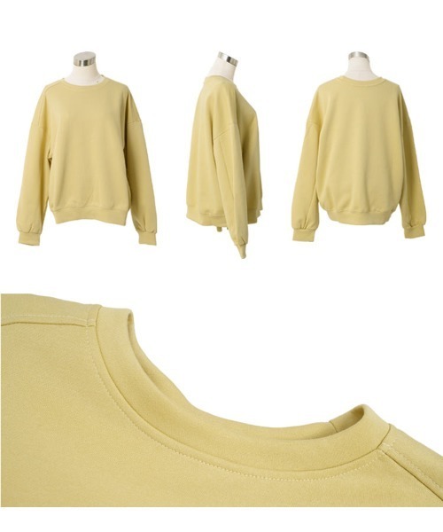 KOBE LETTUCE(コウベレタス)の「ボリューミースウェットトップス(スウェット・レディース・グレー/イエロー/ネイビー/ホワイト・M)」の10枚目の写真