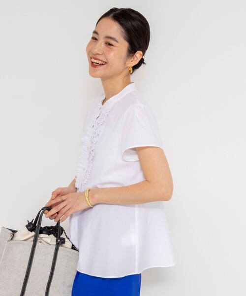 NOLLEY’S(ノーリーズ)の「ウォッシャブル前立プリーツペプラムブラウス(シャツ/ブラウス・レディース・カーキ/ブラック/ホワイト・38)」の20枚目の写真