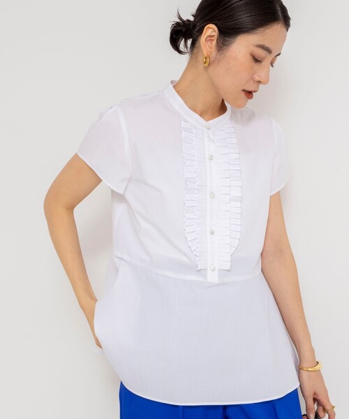 NOLLEY’S(ノーリーズ)の「ウォッシャブル前立プリーツペプラムブラウス(シャツ/ブラウス・レディース・カーキ/ブラック/ホワイト・38)」の21枚目の写真