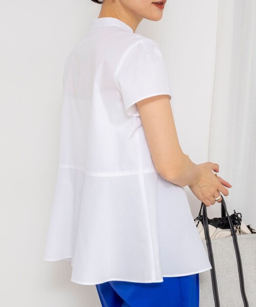 NOLLEY’S(ノーリーズ)の「ウォッシャブル前立プリーツペプラムブラウス(シャツ/ブラウス・レディース・カーキ/ブラック/ホワイト・38)」の22枚目の写真