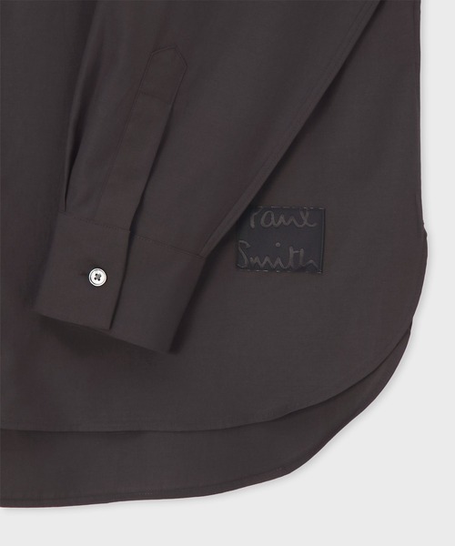 Paul Smith(ポールスミス)の「"Cropped Logo" オーバーシルエット シャツ163323 427BL(シャツ/ブラウス・メンズ・オフホワイト/ダークグレー・X-LARGE/LARGE/MEDIUM/SMALL)」の4枚目の写真