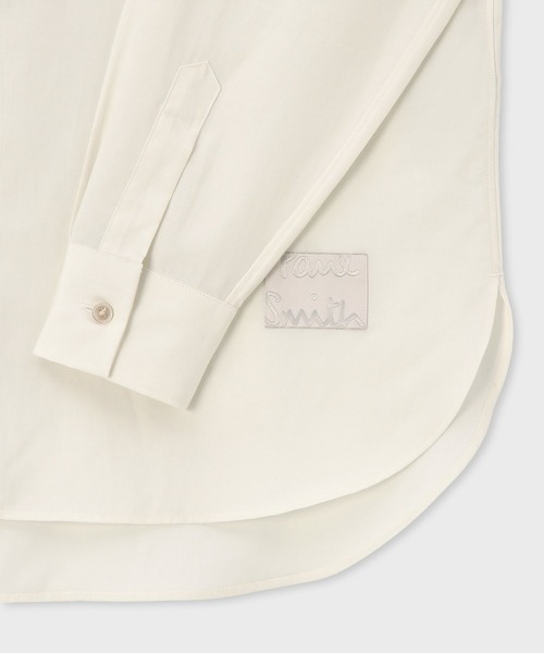 Paul Smith(ポールスミス)の「"Cropped Logo" オーバーシルエット シャツ163323 427BL(シャツ/ブラウス・メンズ・オフホワイト/ダークグレー・X-LARGE/LARGE/MEDIUM/SMALL)」の6枚目の写真