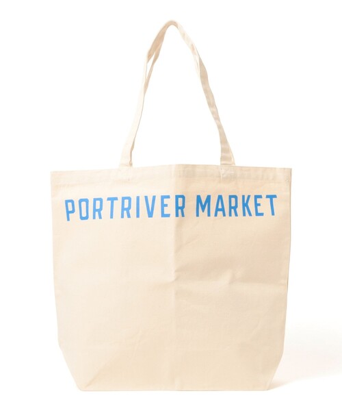 fennica(フェニカ)の「PORTRIVER MARKET / オリジナル トートバッグ(トートバッグ・レディース・ブルー/レッド・ONE SIZE)」の2枚目の写真