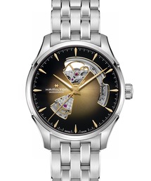HAMILTON [ハミルトン] 腕時計 Jazzmaster （ジャズマスター） Open Heart オート 自動巻き 40MM ブラック×シルバー