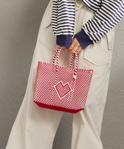 Letra（レトラ）の「[Letra/レトラ] メルカド バッグ(ダブルエキストラスモール)（トートバッグ・レディース・クリーム/ブラック/レッド・XXS）」の3枚目の写真