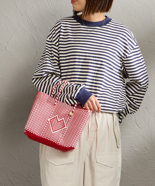 Letra（レトラ）の「[Letra/レトラ] メルカド バッグ(ダブルエキストラスモール)（トートバッグ・レディース・クリーム/ブラック/レッド・XXS）」の15枚目の写真