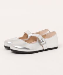 BIRKENSTOCK | ビルケンシュトック 1030679 Santa Clarita LENA Silver【Narrow】 サンタクラリタ ヌバックブラック ナロー幅(バレエシューズ)