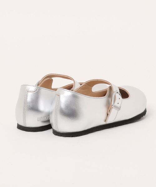 BIRKENSTOCK（ビルケンシュトック）の「ビルケンシュトック 1030679 Santa Clarita LENA Silver【Narrow】 サンタクラリタ ヌバックブラック ナロー幅（バレエシューズ・レディース・シルバー・37/36/39/38）」の2枚目の写真
