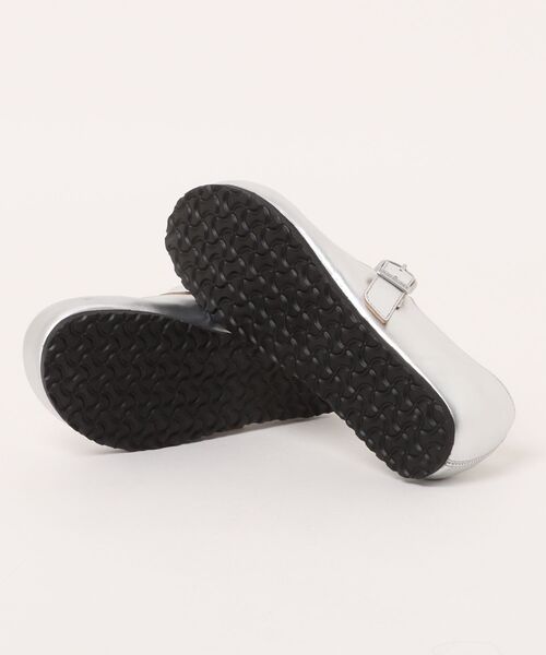 BIRKENSTOCK（ビルケンシュトック）の「ビルケンシュトック 1030679 Santa Clarita LENA Silver【Narrow】 サンタクラリタ ヌバックブラック ナロー幅（バレエシューズ・レディース・シルバー・37/36/39/38）」の3枚目の写真