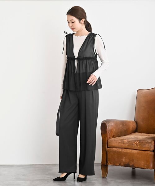 rps(アールピーエス)の「フロントタックイージーパンツ(その他パンツ・レディース・チャコールグレー/ブラック・フリー)」の11枚目の写真