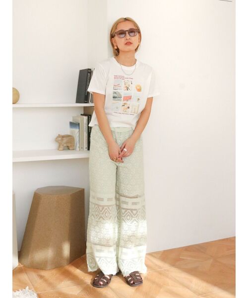 Ungrid（アングリッド）の「フォトプリントコンパクトTee（Tシャツ/カットソー・レディース・オレンジ/ブルー/オフホワイト/チャコールグレー・FREE）」の16枚目の写真
