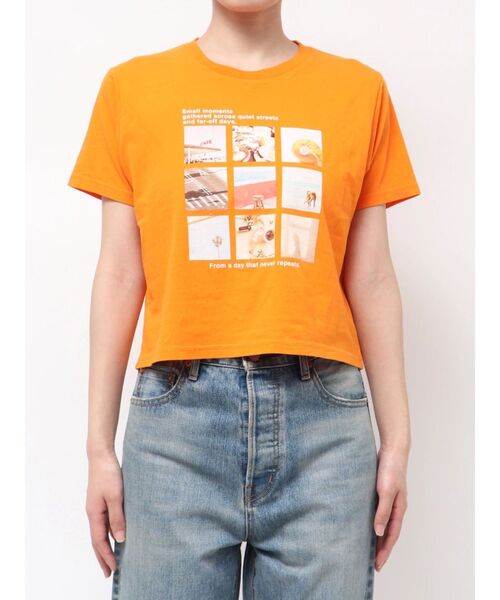Ungrid（アングリッド）の「フォトプリントコンパクトTee（Tシャツ/カットソー・レディース・オレンジ/ブルー/オフホワイト/チャコールグレー・FREE）」の22枚目の写真