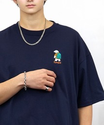 Candlestick（キャンドルスティック）の「刺繍 ワイド 半袖 Tシャツ ロゴ キャラ ハート（Tシャツ/カットソー）」