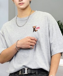 刺繍 ワイド 半袖 Tシャツ ロゴ キャラ ハート