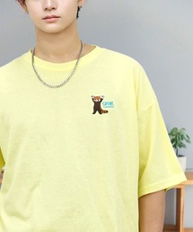 刺繍 ワイド 半袖 Tシャツ ロゴ キャラ ハート