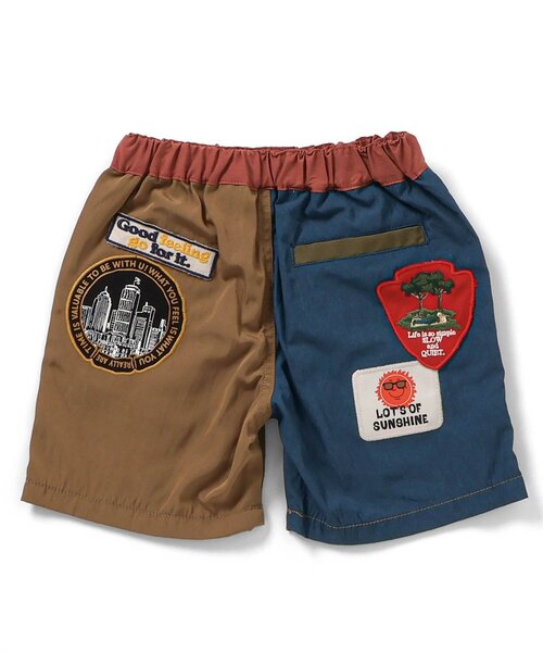 F.O.KIDS（エフオーキッズ）の「カスタムワッペンショーツ（その他パンツ・キッズ・レインボー/ブラック・80/90/100/110/120/130/140）」の4枚目の写真