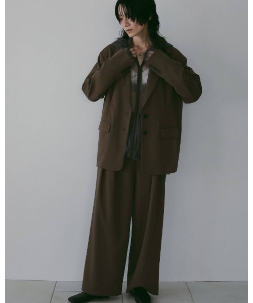 anuke(アンヌーク)の「anuke Doubletuck Wide Pasnts(その他パンツ・レディース・ベージュ/ブラウン・36/38)」の5枚目の写真