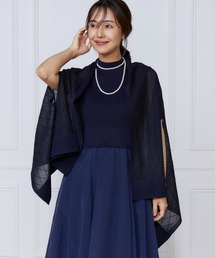 ef-de Black（エフデブラック）の「シアーアーガイル大判ニットショール（ストール/ショール）」