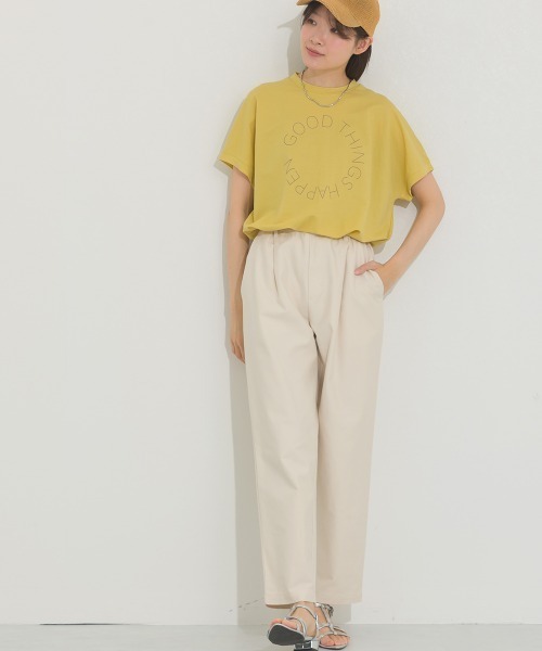 OMNES(オムネス)の「カラーチノウォッシュ加工イージーギャザーパンツ(その他パンツ・レディース・ピンク/カーキ/ブラック/アイボリー・MEDIUM/LARGE)」の7枚目の写真