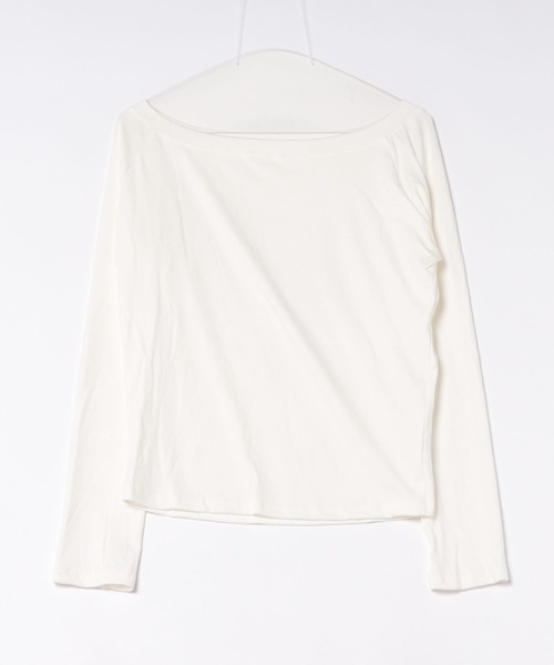 ALTROSE(アルトローズ)の「【伸縮性あり】トップス セミオフショルダー(Tシャツ/カットソー・レディース・グレー/ブラック/ホワイト・FREE)」の22枚目の写真