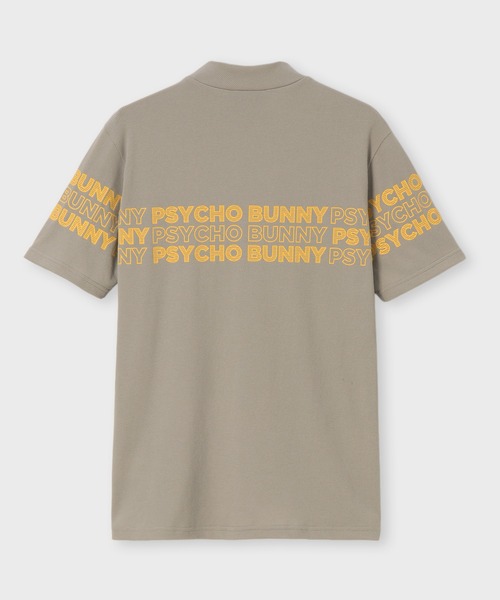 Psycho Bunny（サイコバニー）の「[GOLF]ロゴパネルプリント ハニカム半袖モックネックシャツ（Tシャツ/カットソー・メンズ・ホワイト/ブラック/グレイッシュベージュ・X-LARGE/LARGE/MEDIUM）」の15枚目の写真