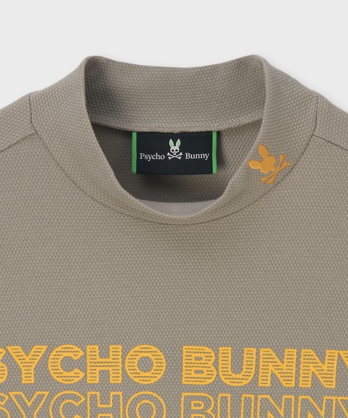 Psycho Bunny（サイコバニー）の「[GOLF]ロゴパネルプリント ハニカム半袖モックネックシャツ（Tシャツ/カットソー・メンズ・ホワイト/ブラック/グレイッシュベージュ・X-LARGE/LARGE/MEDIUM）」の16枚目の写真