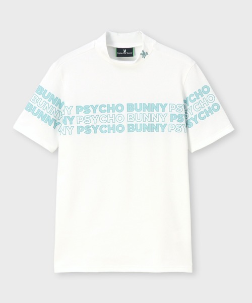 Psycho Bunny（サイコバニー）の「[GOLF]ロゴパネルプリント ハニカム半袖モックネックシャツ（Tシャツ/カットソー・メンズ・ホワイト/ブラック/グレイッシュベージュ・X-LARGE/LARGE/MEDIUM）」の6枚目の写真