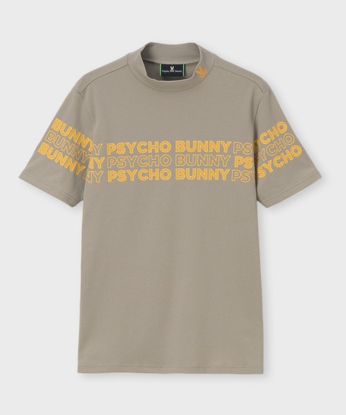 Psycho Bunny（サイコバニー）の「[GOLF]ロゴパネルプリント ハニカム半袖モックネックシャツ（Tシャツ/カットソー・メンズ・ホワイト/ブラック/グレイッシュベージュ・X-LARGE/LARGE/MEDIUM）」の14枚目の写真
