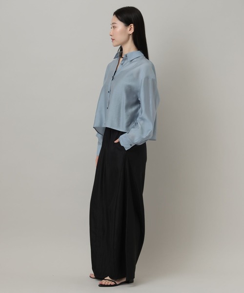 A part by（アパートバイ）の「シアークロップドシャツ（シャツ/ブラウス・レディース・ブルー系その他4/アイボリー/ネイビー・FREE）」の15枚目の写真