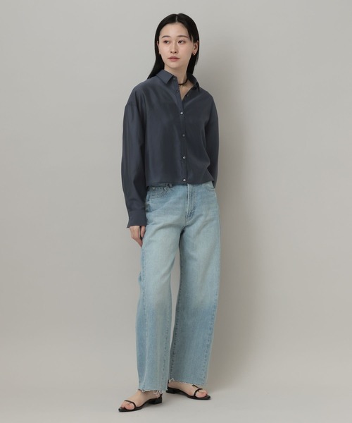 A part by（アパートバイ）の「シアークロップドシャツ（シャツ/ブラウス・レディース・ブルー系その他4/アイボリー/ネイビー・FREE）」の21枚目の写真