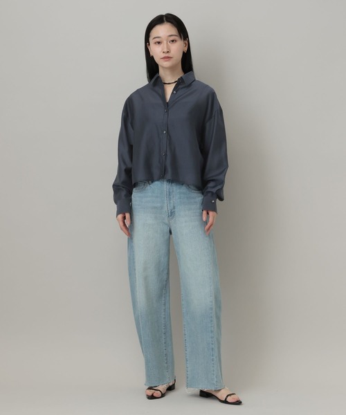 A part by（アパートバイ）の「シアークロップドシャツ（シャツ/ブラウス・レディース・ブルー系その他4/アイボリー/ネイビー・FREE）」の22枚目の写真