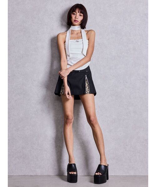 GYDA（ジェイダ）の「GGプレートチョーカーベアTOPS（チューブトップ・レディース・オフホワイト/ライトブルー/ブラック・FREE）」の17枚目の写真