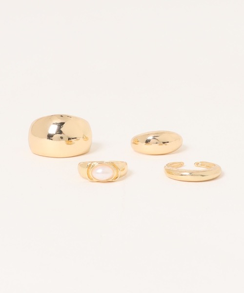 apres jour mignon(アプレジュールミニョン)の「【apresjour mignon×ARIAZ】シンプルリングSET(リング・レディース・ゴールド/シルバー・ONESIZE)」の4枚目の写真