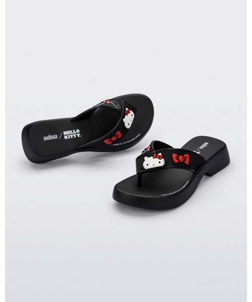 melissa(メリッサ)の「MELISSA FLATFORM + HELLO KITTY AD(サンダル・レディース・ブラック/ベージュ・37/38/39/35-36)」の5枚目の写真