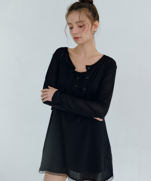 MICANE（ミケーネ）の「エルバレースミニドレス-カーディガンセットアップ（ワンピース・レディース・ブラック/アイボリー・SMALL/MEDIUM/LARGE/X-LARGE/X-SMALL）」の8枚目の写真