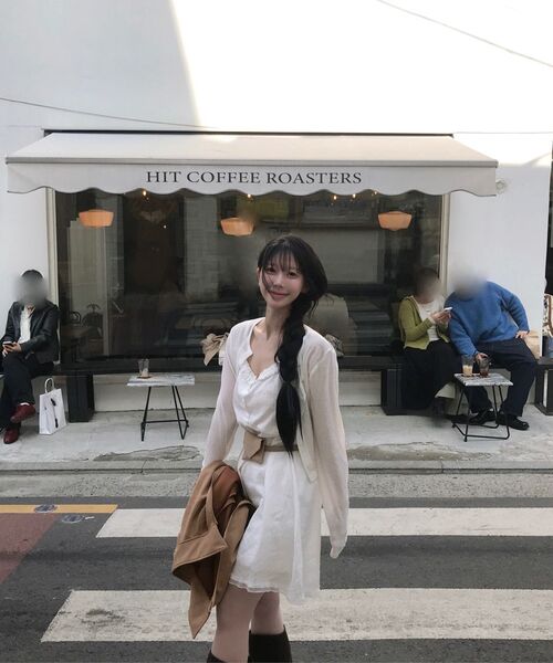 MICANE（ミケーネ）の「エルバレースミニドレス-カーディガンセットアップ（ワンピース・レディース・ブラック/アイボリー・SMALL/MEDIUM/LARGE/X-LARGE/X-SMALL）」の16枚目の写真