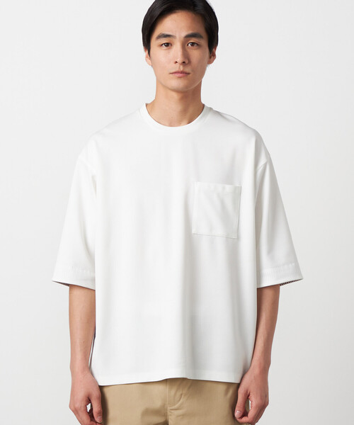 COMME CA ISM（コムサイズム）の「【吸水速乾】ストライプコンビTシャツ（Tシャツ/カットソー・メンズ・ブラック/ホワイト・LARGE/MEDIUM/X-LARGE）」の12枚目の写真