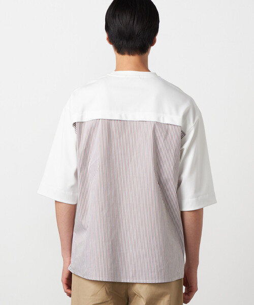 COMME CA ISM（コムサイズム）の「【吸水速乾】ストライプコンビTシャツ（Tシャツ/カットソー・メンズ・ブラック/ホワイト・LARGE/MEDIUM/X-LARGE）」の14枚目の写真