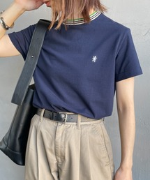 [GYMPHLEX/ジムフレックス] ラインリブ ショートスリーブリンガーTシャツ
