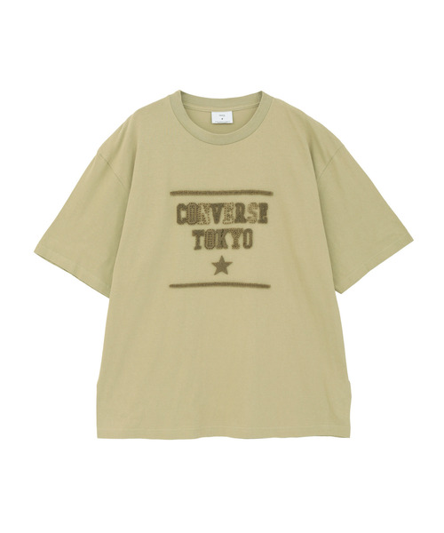 CONVERSE TOKYO(コンバーストウキョウ)の「SAGARA LOGO EMBROIDERY TEE(Tシャツ/カットソー・レディース・ホワイト/ブラック/カーキ・SMALL/MEDIUM)」の3枚目の写真