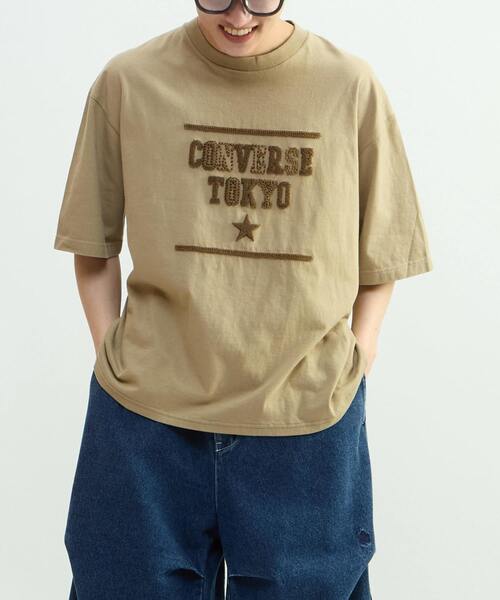 CONVERSE TOKYO(コンバーストウキョウ)の「SAGARA LOGO EMBROIDERY TEE(Tシャツ/カットソー・レディース・ホワイト/ブラック/カーキ・SMALL/MEDIUM)」の15枚目の写真
