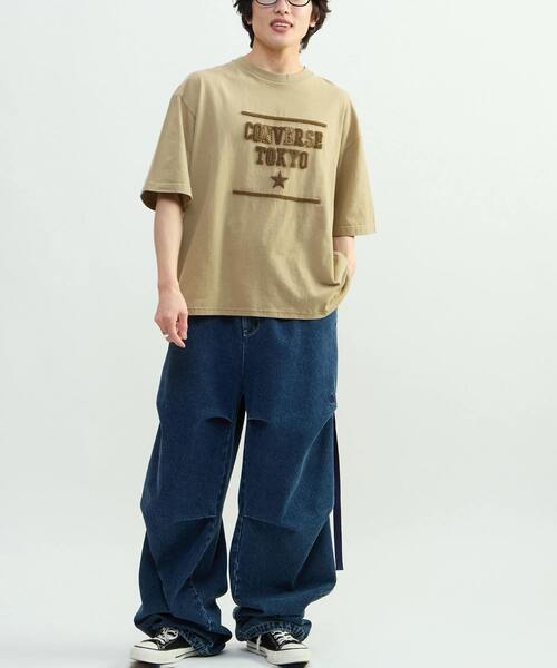 CONVERSE TOKYO(コンバーストウキョウ)の「SAGARA LOGO EMBROIDERY TEE(Tシャツ/カットソー・レディース・ホワイト/ブラック/カーキ・SMALL/MEDIUM)」の11枚目の写真